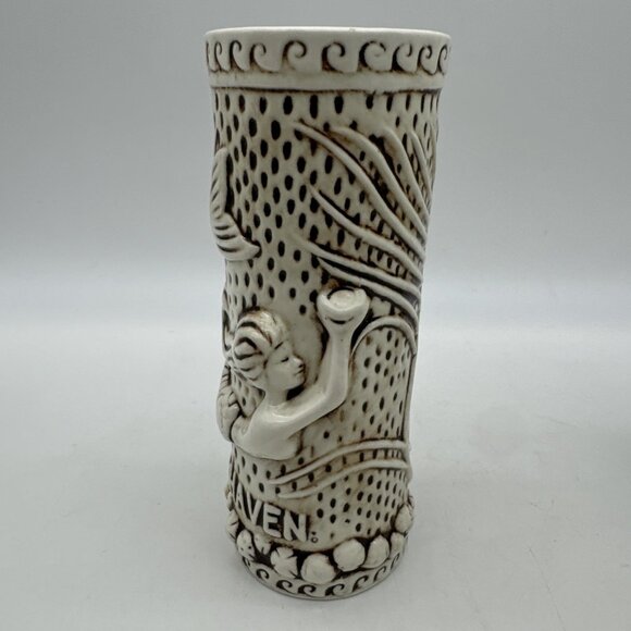 TikiRob Rumhaven Mermaid Siren Glazed Ceramic Tiki Mug 3D Raised Design Barware - Picture 4 of 9